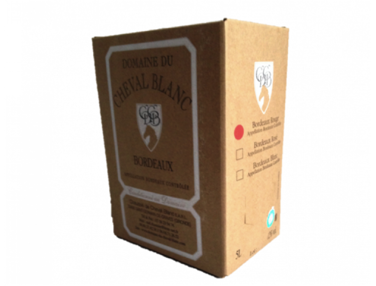 Domaine du Cheval Blanc - Fontaine à vin 5 L. - Bag In Box Bordeaux Rouge