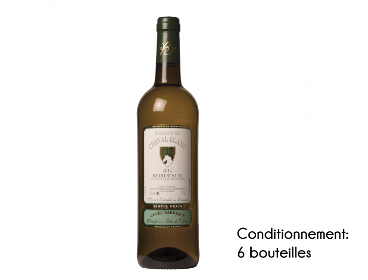 Domaine du Cheval Blanc - "Cuvée Barrique" 2019 - Bordeaux - Blanc Sec (caisse de 6 bouteilles de 0.75L)