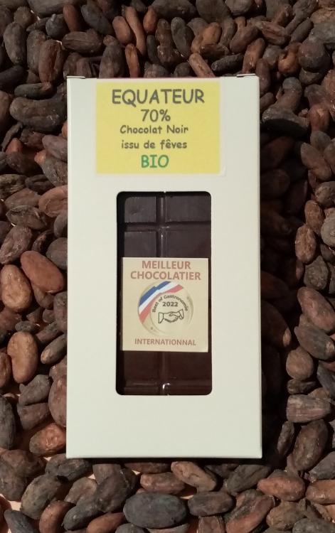 Plaque chocolat noir 70% Equateur (100g)