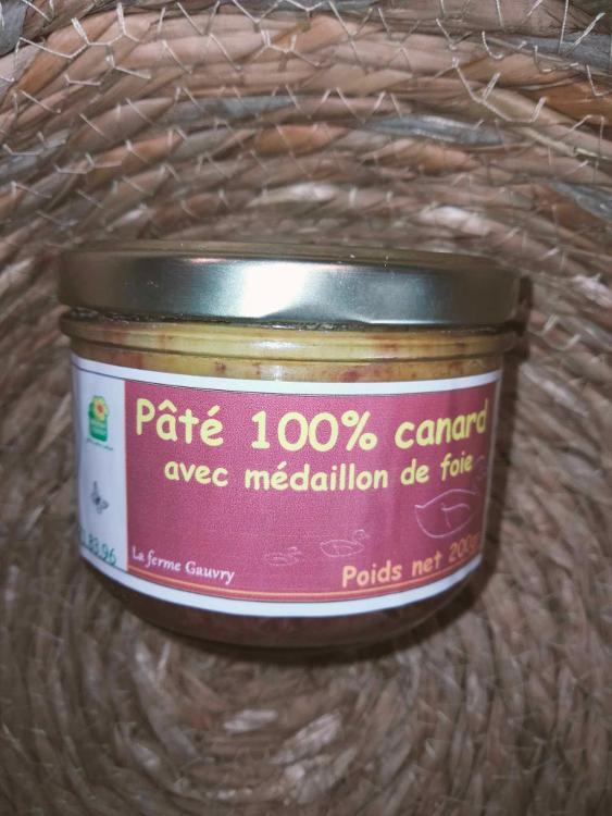 Pâté 100% canard avec médaillon de foie gras (200g)