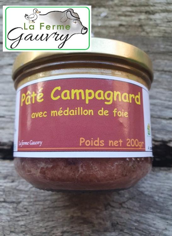 Pâté campagnard avec médaillon de foie gras (200g)