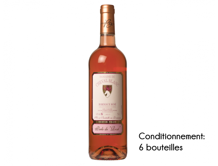 Domaine du Cheval Blanc - "Perle de Rosé" 2022 - Bordeaux Rosé (caisse de 6 bouteilles de 0.75L)