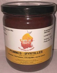 Purée de fruits Pommes-Myrtilles (430g)