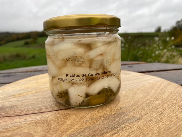 Pickles de concombre à la coriandre (400g)-FERME SINSAC E.I.- retiré