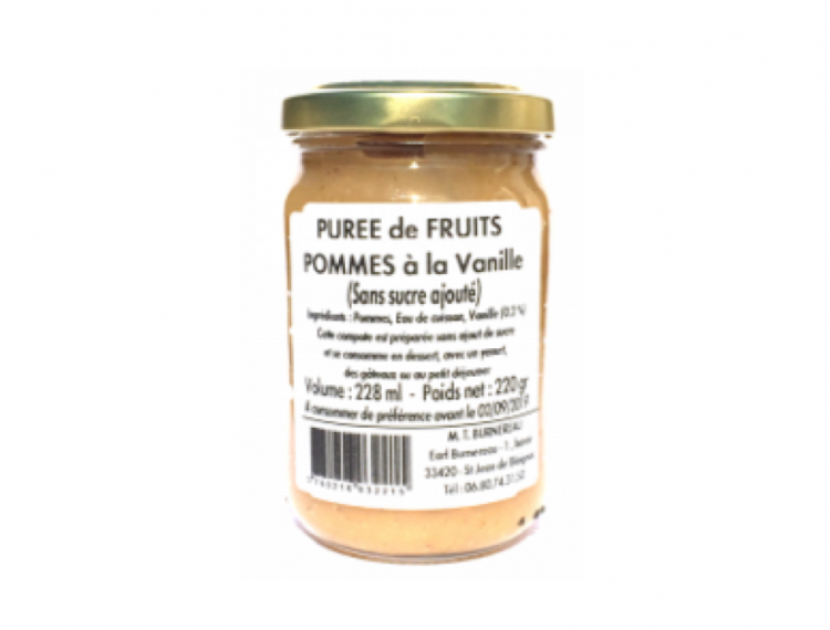 Purée de fruits Poires à la Vanille (220g)