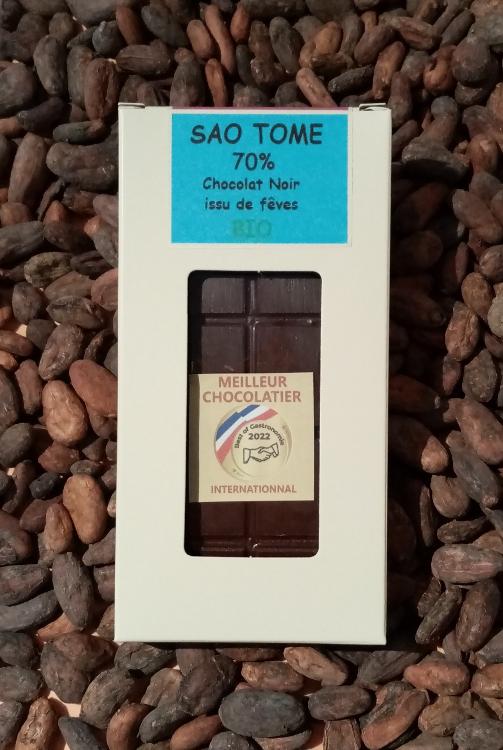 Plaque chocolat noir 70% SAO TOME (100g)