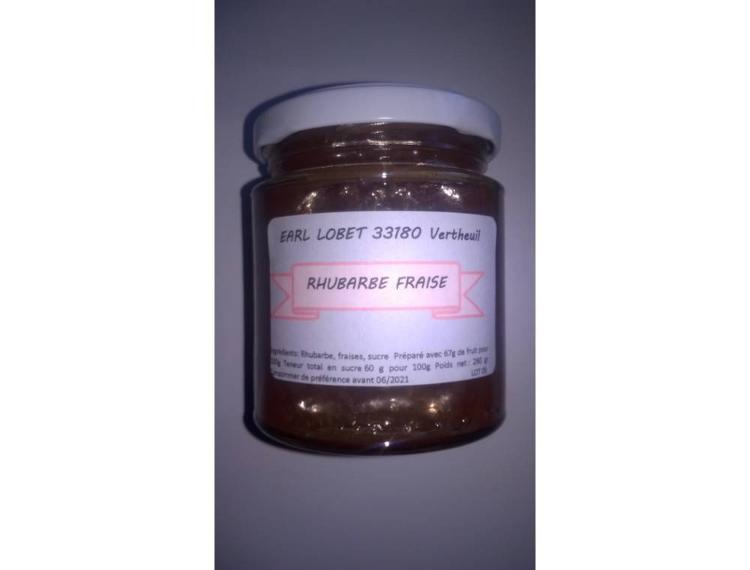 Confiture de rhubarbe fraise (pot de 260g)