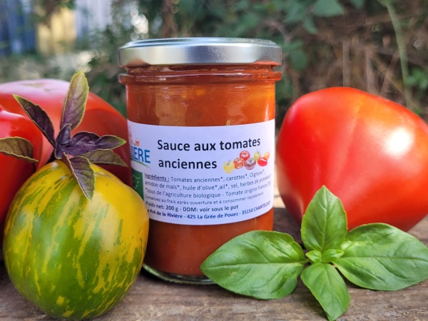 Sauce aux tomate anciennes 200g (tomate origine Le Pré de la Rivière))