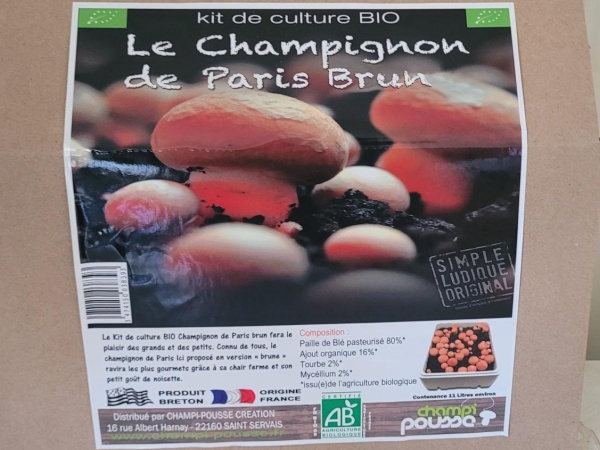 Kit de culture Champignon de Paris brun