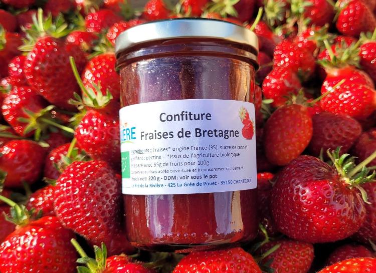 Confiture de fraises de Bretagne 220g