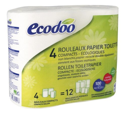 Papier toilette compact recyclé 4 rouleaux