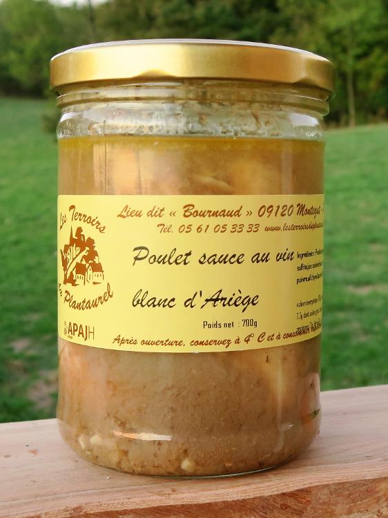 Poulet sauce au vin blanc d'Ariège - Les terroirs du Plantaurel