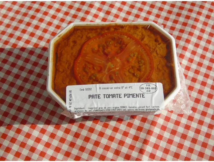 Mini terrine pâté tomate pimenté 250g- la ferme des blanches terres