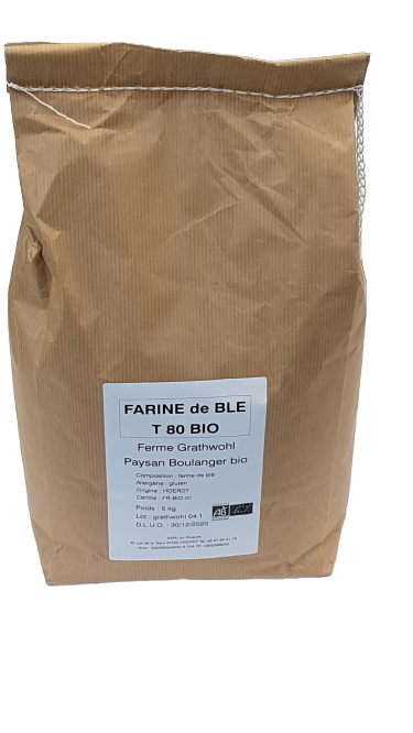 Farine de blé Paysanne bise T80, 5kg