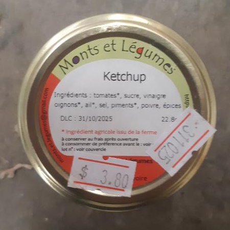 Ketchup de tomates rouges 22,8cl – Prix producteur 3.80€