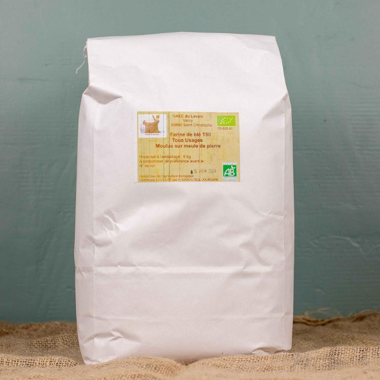 Farine de blé T80 - Paquet de 2,5 kg - Prix producteur 5,50€