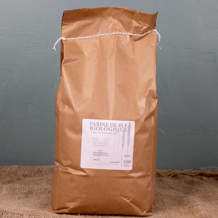 Farine de blé T110 - Paquet de 5 kg - Prix producteur 10,50 €